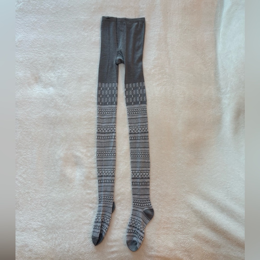 Worthington Women’s Gray/White Patterned Sweater Tights